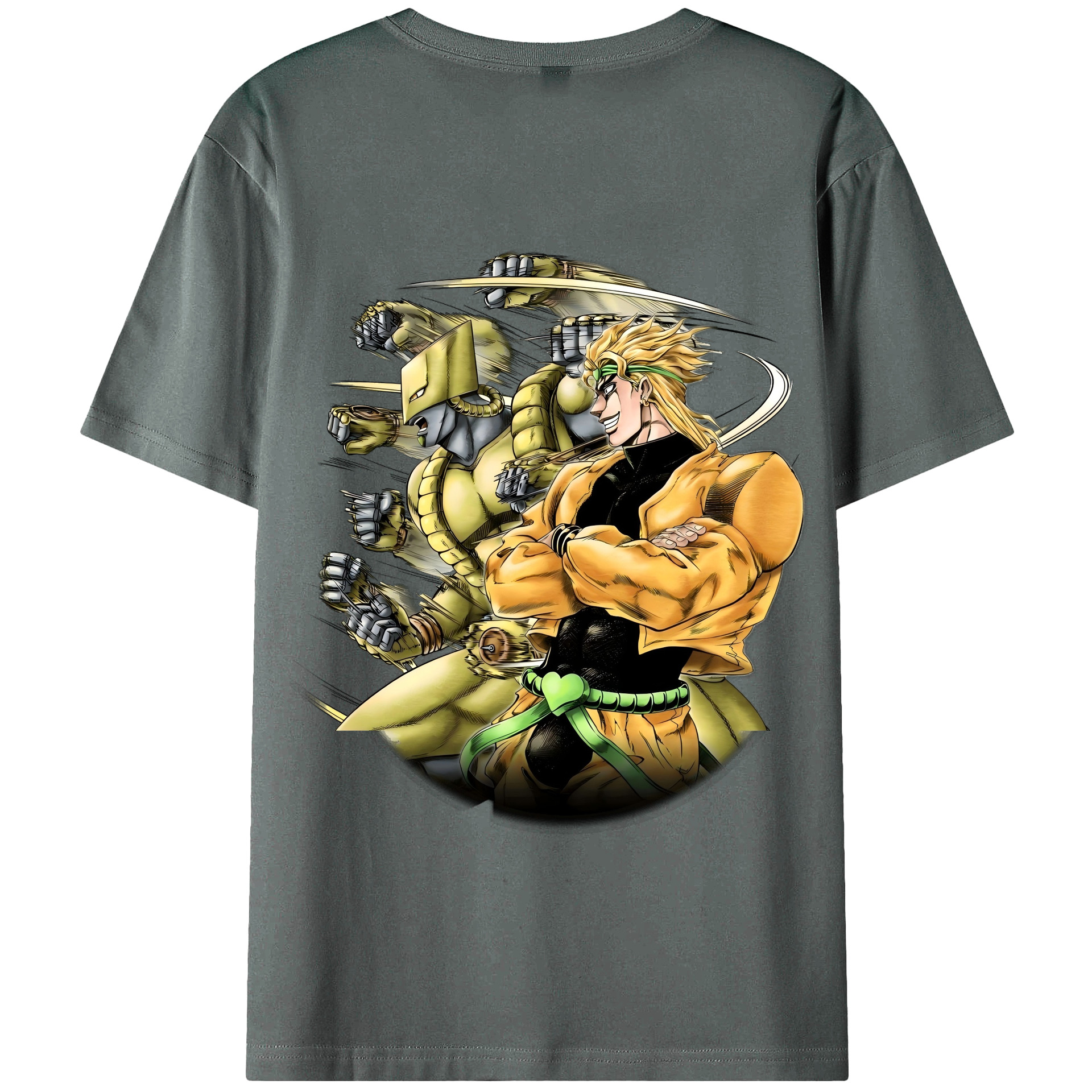 （画像用） ジョジョの奇妙な冒険 ディオ?ブランドー JoJo's Bizarre Adventure Dio Brando 綿100％半袖Tシャツ（背面プリント）